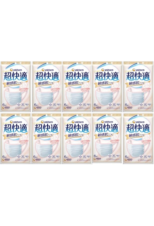 Amazon.co.jp: [超快適マスク] (6個セット) ユニ・チャーム 敏感肌